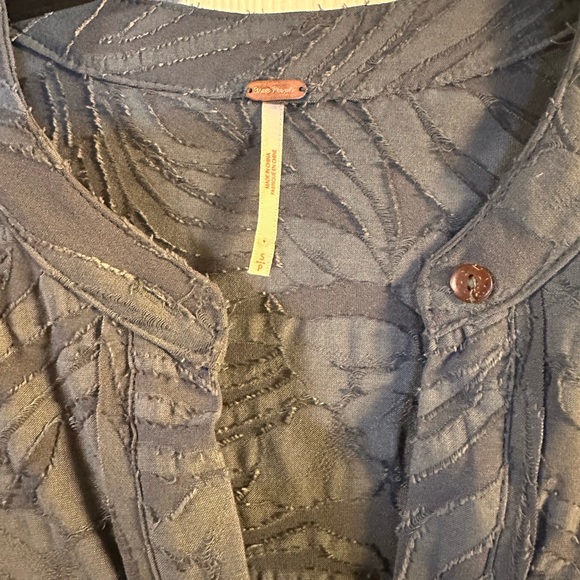 Free People button up flowy blouse - Picture 2 of 5